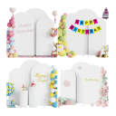 Zweiseitiger elastischer Überzug für Hochzeitsbögen 150x65 cm Spandex-Gardine zur Dekoration von Ballonständern für Hochzeiten und Geburtstagsfeiern 4