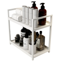 Zweistöckiges Badezimmer-Aufbewahrungsregal, 30 x 17 x 30 cm, multifunktionaler Kosmetik-Organizer, großes Badezimmerregal mit Halter 2