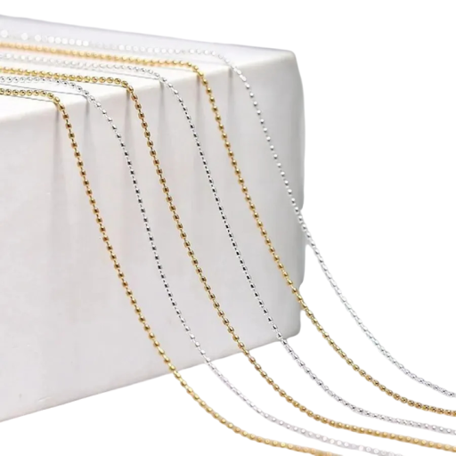 1 m 3D korálky na nehty mini kamínky 0,8 mm Kovové kuličky v řetízku Dekorace na nehty, zuby, sklo, telefon, sešit, barák, atd.