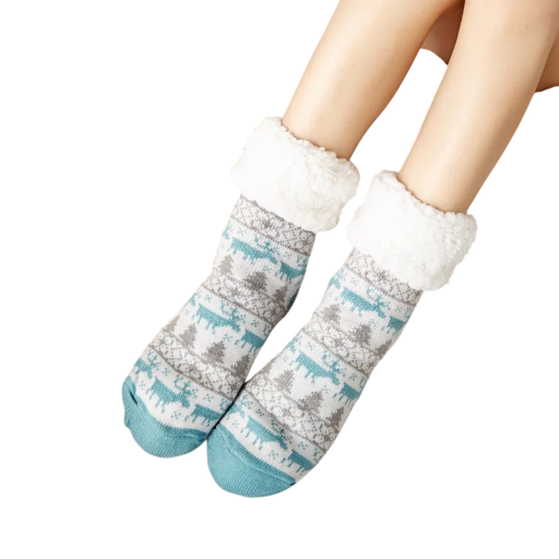 1 paar sokken met een kerstmotief van herten EU 35–42 Warme winterse sokken Zachte verwarmende katoenen kleding Comfortabel wintergebruik