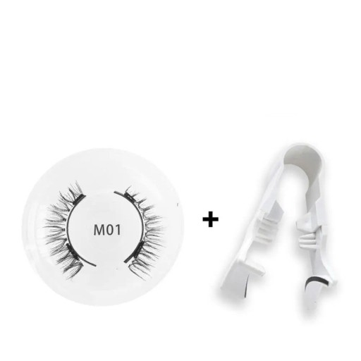 1 par 3D magnetiske kunstige øjenvipper med pincet Genanvendelig naturlig effekt Magnetisk sæt til øjenmakeup