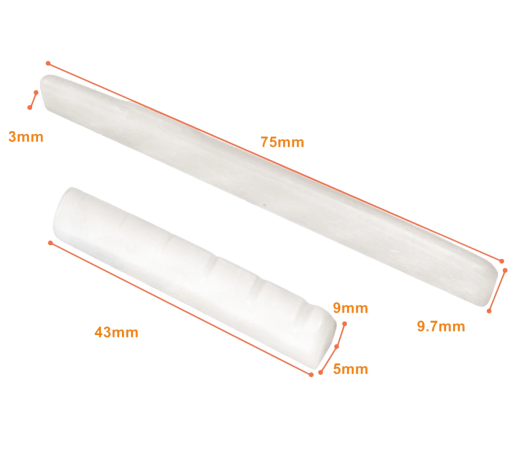 1 pár Kytarová kobylka 7,5 x 0,3 cm a nultý pražec 4,3 x 0,5 cm z hovězí kosti YMH Farba biela alebo nebielená Náhradná sada pre akustickú gitaru 1 pár Kytarová kobylka 7,5 x 0,3 cm a nultý pražec 4,3 x 0,5 cm z hovězí kosti YMH Farba biela alebo nebielená Náhradná sada pre akustickú gitaru