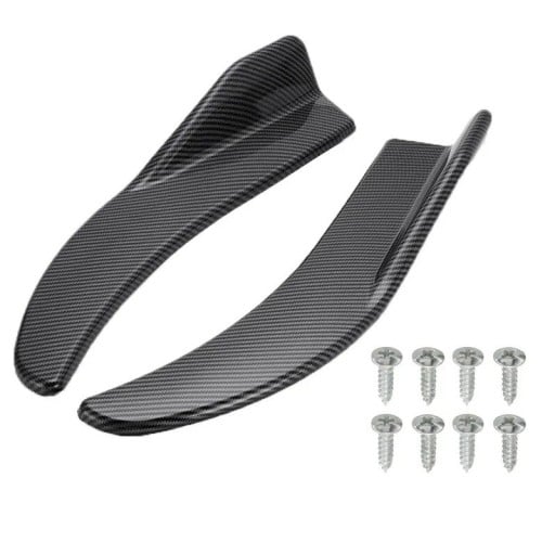 1 pereche 44 x 7 cm Spoilere negre din ABS pentru bara de protecție față Bare universale anti-coliziune pentru BMW Mercedes Toyota Audi cu șuruburi