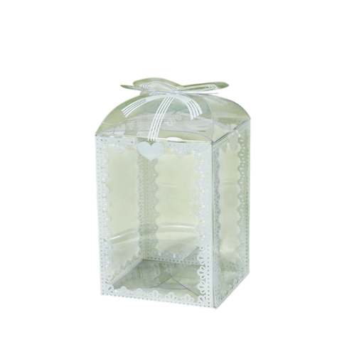 10 buc Prăjiturele transparente din PVC 7 x 5 x 5 cm Cutii de cadouri din plastic cu fundiță și inimioare Cadouri de nuntă Ambalaje de Crăciun pentru dulciuri Ambalaje de cadouri pentru zile de naștere