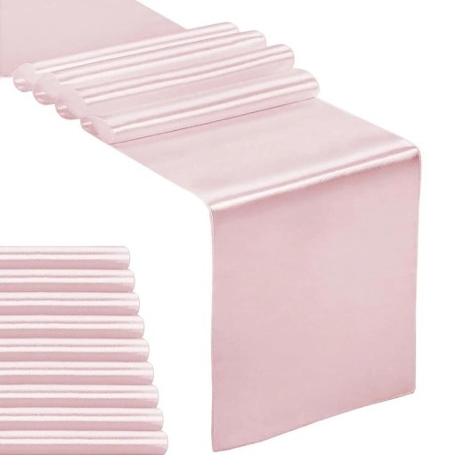 10 bucăți alergătoare din satin pentru masă 30,5x273 cm Decorațiuni din mătase pentru nunți, petreceri de aniversare, banchete, decor elegant pentru mese