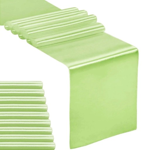 10 bucăți alergătoare din satin pentru masă 30,5x273 cm Decorațiuni din mătase pentru nunți, petreceri de aniversare, banchete, decor elegant pentru mese