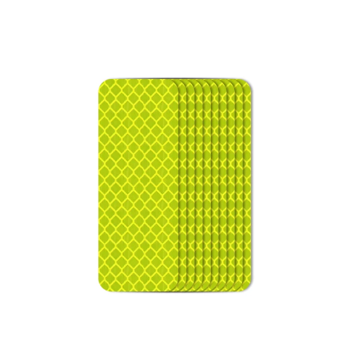 10 darabos fényvisszaverő kerékpármatrica készlet, 30x80 mm, Biztonsági fényvisszaverők kerékpárvázra, Figyelmeztető csíkok, Éjszakai közlekedés, Láthatóság