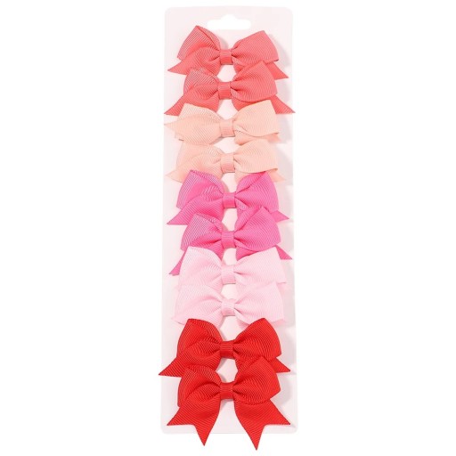 10 db-os hajcsat masnival készlet 6,1 x 4,3 cm Elegáns masnikapcsok Színes hajkiegészítők lányoknak Női Stílusos frizura