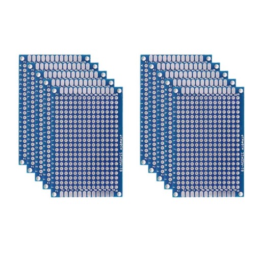 10 ks prototypová deska plošných spojů 4 x 6 cm Oboustranné univerzální PCB desky pro pájení DIY elektronické projekty a testování obvodů
