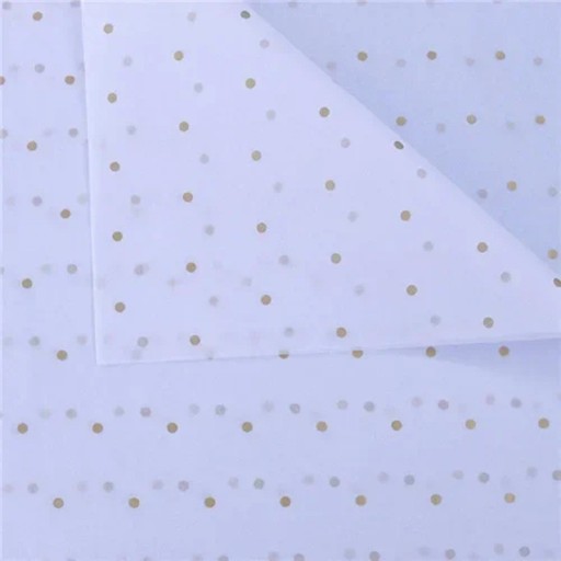 10 listů hedvábného balicího papíru 50 x 70 cm S motivem teček na bílé ploše Různé barvy Elegantní dárkový a květinový papír pro DIY dekorace