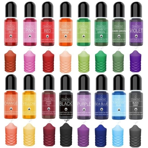 10 ml Flüssiges pigmentiertes Farbstoff für Sojawachskerzen Ungiftige Farben für Kerzenwachs und Seife Hilfsmittel für die Herstellung