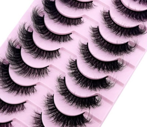 10 Paar falsche Wimpern, falsche Nerzwimpern, künstliche 3D-Klebewimpern