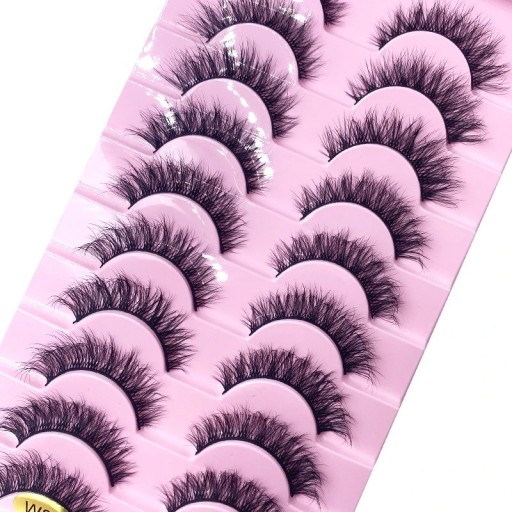10 Paar falsche Wimpern, falsche Nerzwimpern, künstliche 3D-Klebewimpern