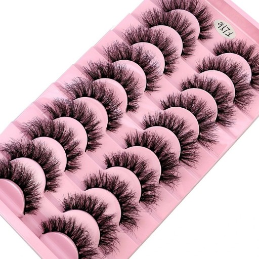 10 par sztucznych rzęs Sztuczne rzęsy z norek Przyklejone sztuczne rzęsy 3D