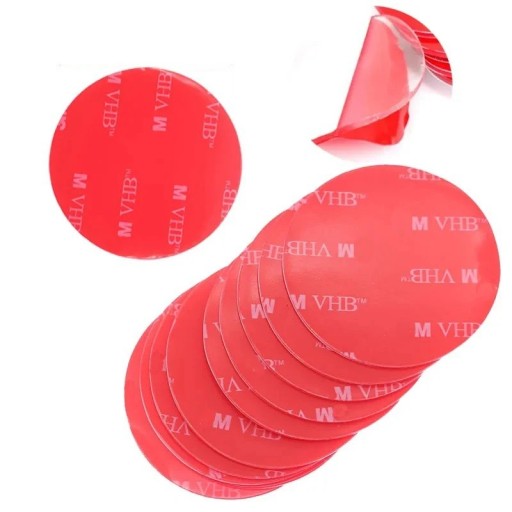10 pcs de bandes adhésives transparentes en acrylique double face, rondes, coussinets adhésifs étanches de 60 mm de diamètre, autocollants puissants pour verre et métal