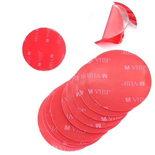 10 pcs de ruban adhésif double face acrylique transparent, rondes, pastilles adhésives étanches de 30 mm de diamètre, forte adhérence sur surfaces lisses
