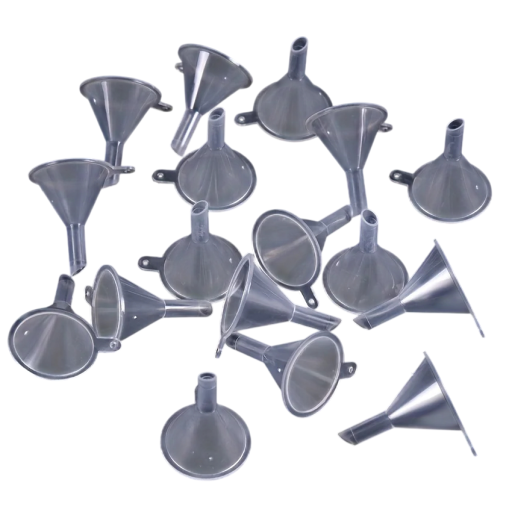 10 pcs entonnoirs mini en plastique taille compacte d'environ 3 cm pour un versement précis de liquides dans des flacons et petits récipients