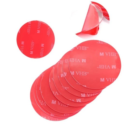 10 piezas de cinta adhesiva acrílica transparente de doble cara. Almohadillas adhesivas redondas impermeables de 40 mm de diámetro. Adhesivos