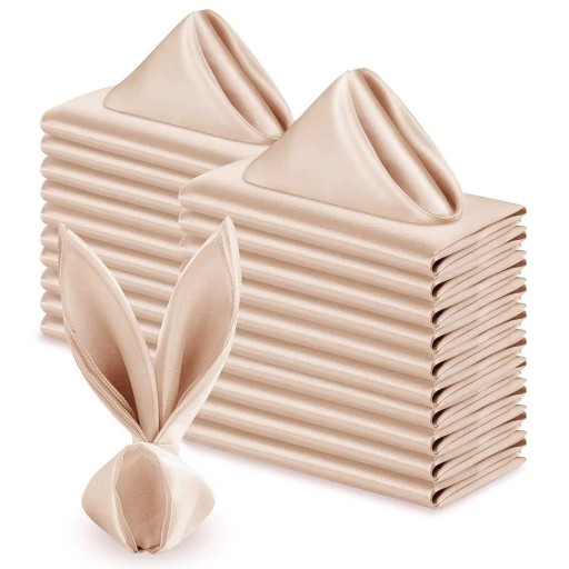 10 pz Tovaglioli in Satin 30 x 30 cm Poliestere Tovaglioli in Tessuto Lucido per Matrimonio Festa Banchetto Tavola Festiva