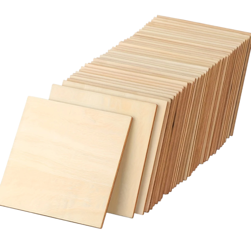 10 st träkvadrater 10,2x10,2 cm tomma plattor för hantverk målning gravering bränning av trä betsning kreativa DIY-projekt