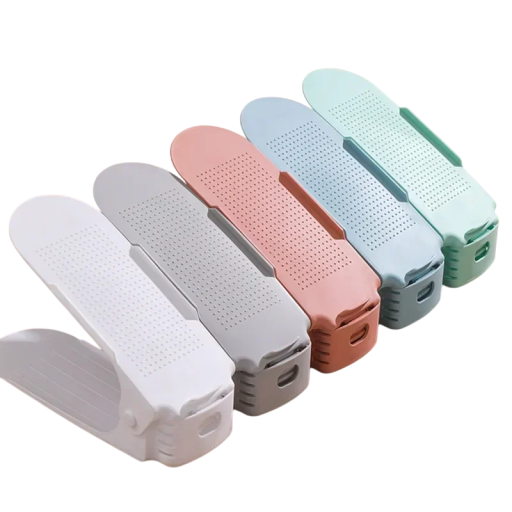 10 stk Dobbelt skoholder 25,5 cm Justerbar organizer til skabet Plastisk skoholder til pladsbesparelse Skohylde