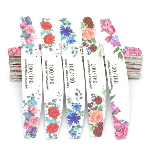 10 stk Professionelle neglefile 17,8 x 2,8 x 0,2 cm Træfile med sandpapir Til manicure og pedicure