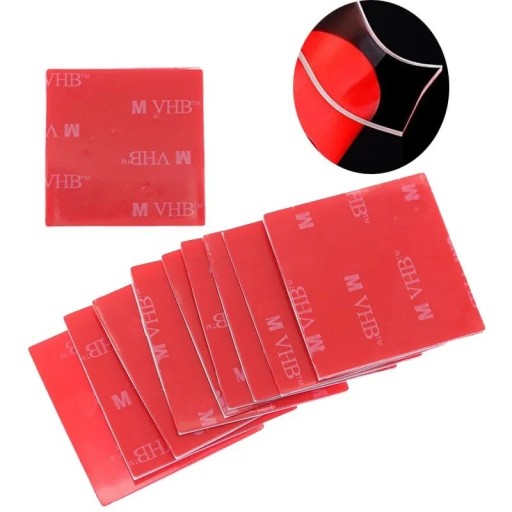 10 stk Transparent akryl dobbeltklæbende tape Firkantet vandtætte selvklæbende puder 60x60 mm klare firkanter Ingen boring