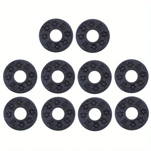 10 Stück Gummi-Gurtschlösser für E-Gitarre und Bass, professionelles Gurtschloss, neutrale Farbe, Anti-Rutsch-Schutz
