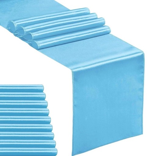 10 stuks satijnen tafellopers 30,5x273 cm Zijdeachtige decoraties voor bruiloften, verjaardagsfeesten, banketten, elegante tafelversiering