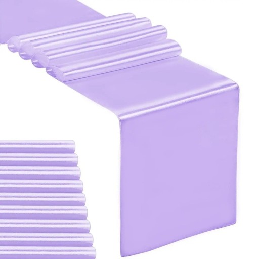 10 stuks satijnen tafellopers 30,5x273 cm Zijdeachtige decoraties voor bruiloften, verjaardagsfeesten, banketten, elegante tafelversiering
