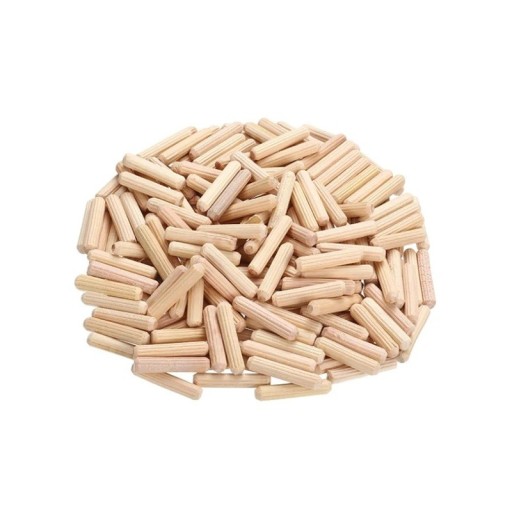 100 ks dřevěné kolíky 6x30 mm vroubkované kulaté spojovací kolíky do nábytku zásuvek skříněk řemeslné tyče sada kování
