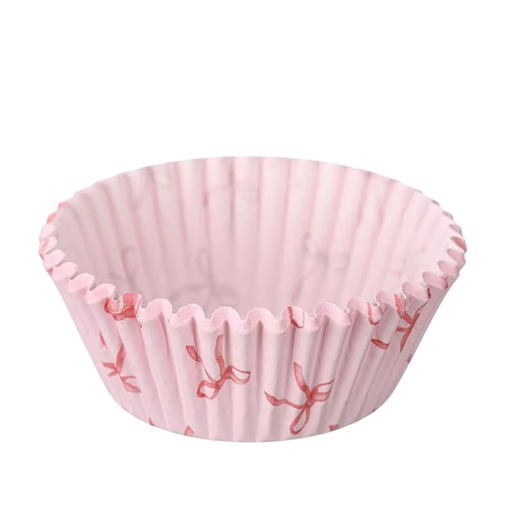 100 ks Papierové košíčky na cupcakes Rúžové košíčky s mašličkami Formičky na muffiny Pečicí košíčky na cupcakes narodeniny