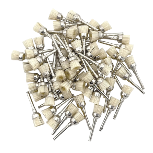 100 unidades de polidores dentários descartáveis em nylon em forma de copo para branqueamento e limpeza de dentes escovas profiláticas de uso dentário