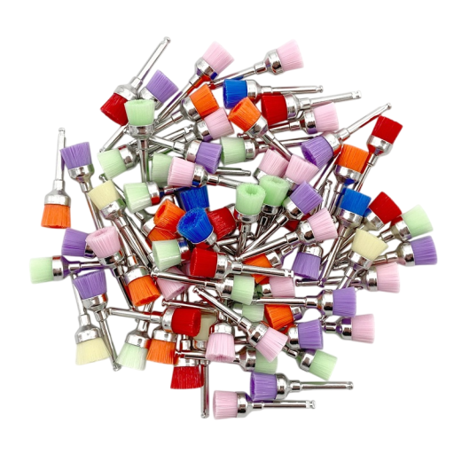 100 unidades de pulidores dentales desechables de nylon en forma de vaso para blanqueamiento y limpieza dental cepillos profilácticos uso odontológico