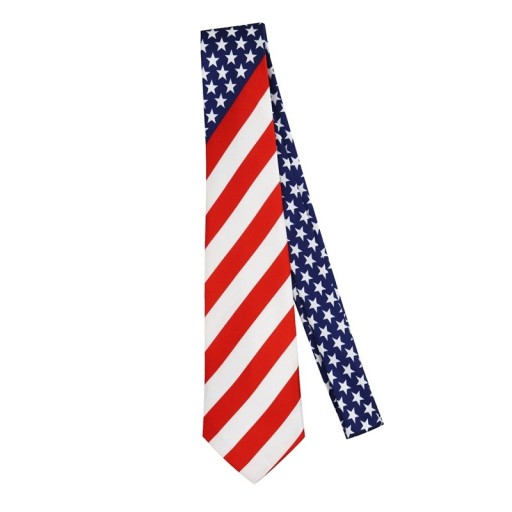 Unisex slips med amerikansk flagga 142 x 8 cm Snygg herr- och damslips USA design Original skjortatillbehör Formell och avslappnad