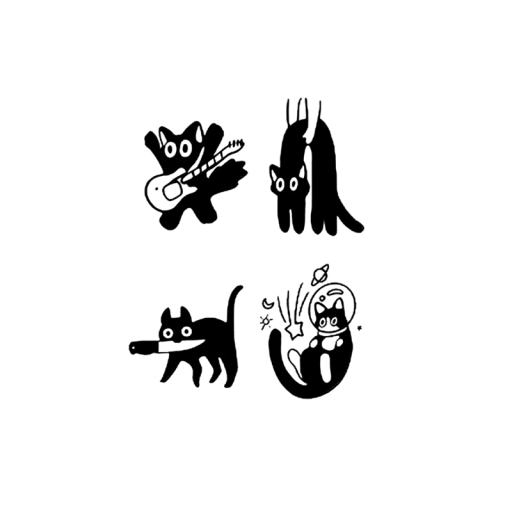 Vattentät tillfällig tatuering 10 x 8 cm Lekfull katt Håller 15 dagar Tatueringspapper Enkel applicering Söt tatuering Kattmotiv