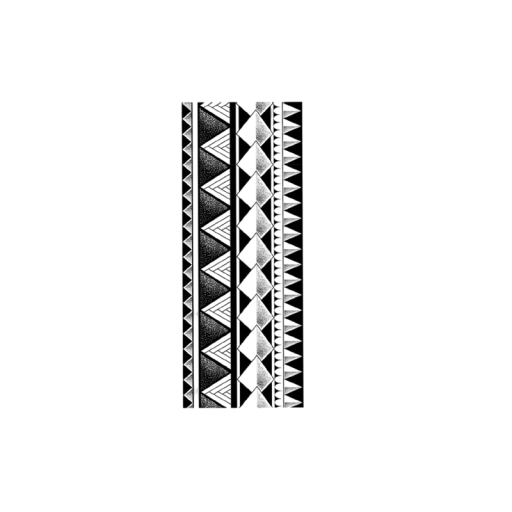 Tillfällig vattentät tatuering Armband med geometriska former 18 x 8 cm Falsk tatuering för kroppen i 15 dagar