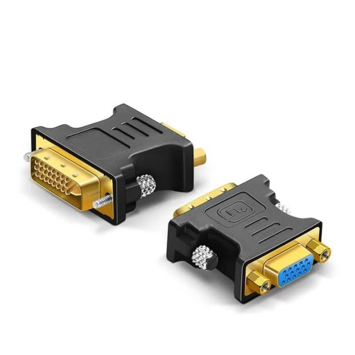 DVI hane till VGA hona adapter Videoanslutning Stöd 1080p Anslutning för bildskärm och grafikkort Kompatibel med DVI-I