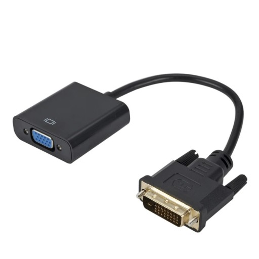 DVI hane till VGA hona adapter 1080p bildskärmsadapter Videosignalomvandlare För grafikkort och projektorer Kompatibel med DVI-I