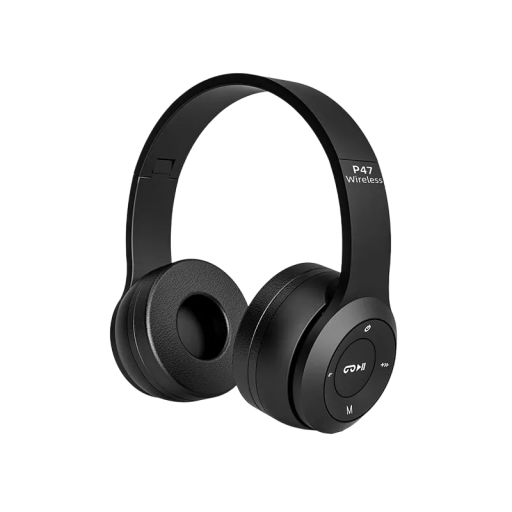 P47 Trådlösa hörlurar Over-Ear Vikbar design Bekväma hörlurar med mikrofon Bluetooth-anslutning Musik Samtal Resa