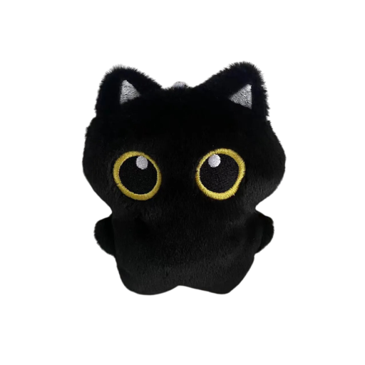 Söt katt plyschleksak 10 cm minikudde för barn Nyckelring gosig present heminredning