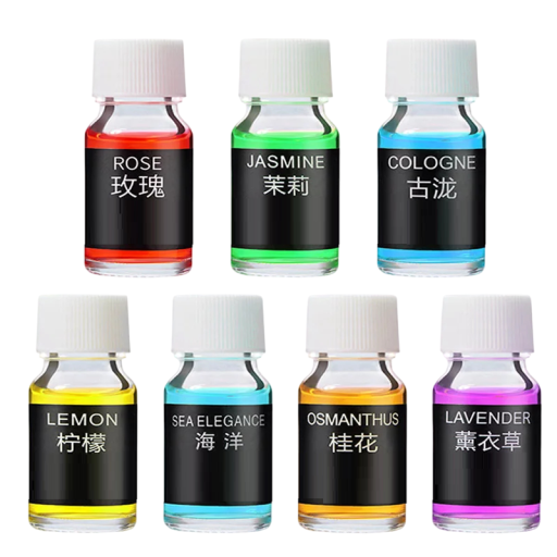 Set med 7 eteriska oljor för luftfräschare 10 ml Refill för bildofter Aromoljor för interiören Naturliga dofter