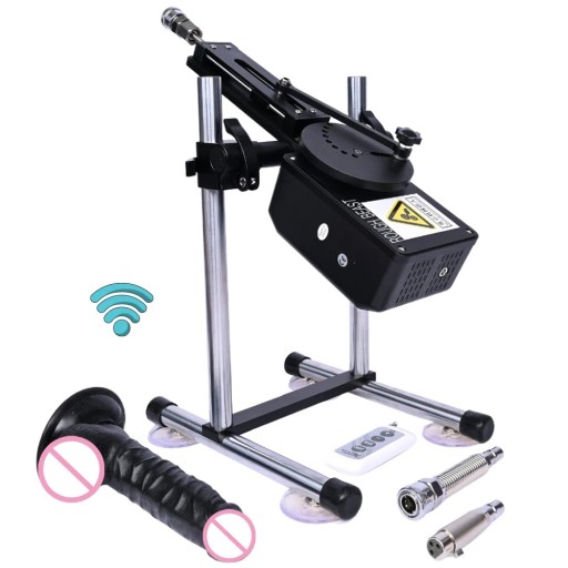 Automatiserad sexsimulator med fjärrkontroll, 0-420 rörelser/min, teleskopisk 6 cm, 37x17x15 cm diskret förpackning