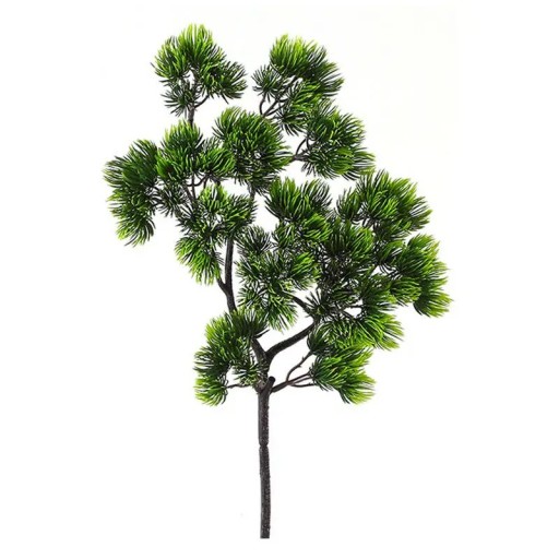 Konstgjord tallgren 42 cm Gröna barr Falskväxt Dekorativt tillbehör Bonsai Heminredning Bröllopsarrangemang Blomsterdekoration