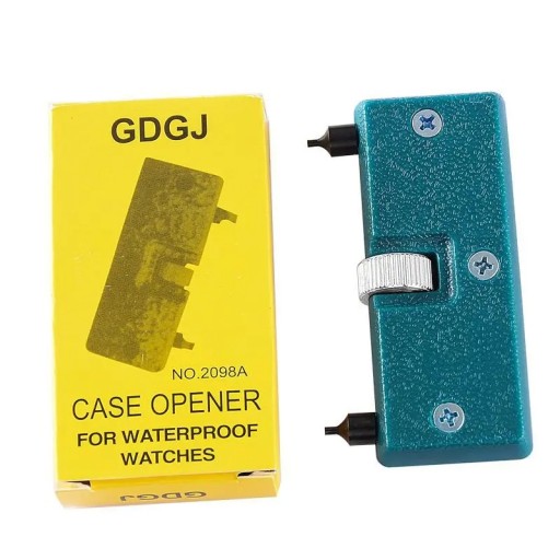 Justerbar klocköppnare 7,5×3 cm Modell 2098A Påskruvade skydd Vattentätt fodral Käftöppning upp till 6,5 cm