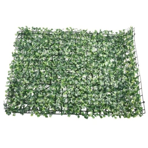 Konstgjord växtvägg 40x60cm Grön Plast Häck Löv Gräsmatta Landskap Simulering Gräsmatta Väggdekoration Balkong Trädgård