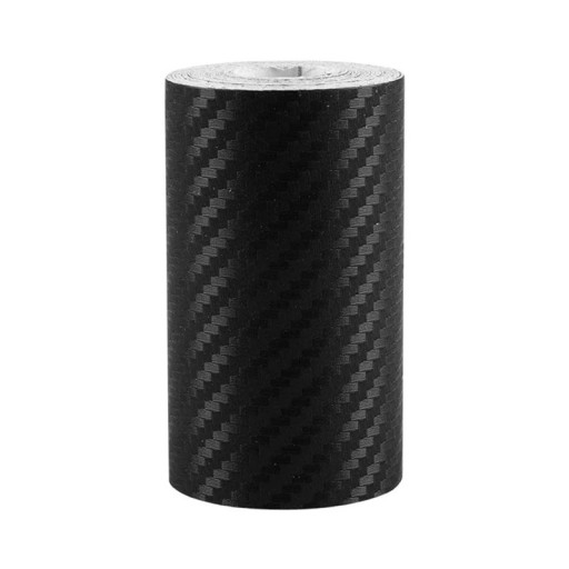 3D självhäftande biltejp Svart 10 cm x 10 m Vinyl Kolfiber Dörrskydd Spegelkropp Anti-repor Kollision Vattentät