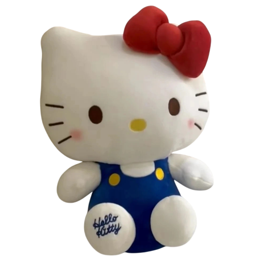 Plyschkatt 30 cm Mjuk katt med röd rosett Gosedjur för barn Söt present Dekoration till barnrum