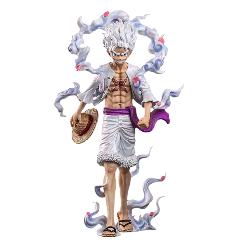Actionfigur Monkey D. Luffy Gear 5 23 cm One Piece Samlarobjekt Anime Figur Detaljerad modell Fighting Pose Dekoration Present för fans
