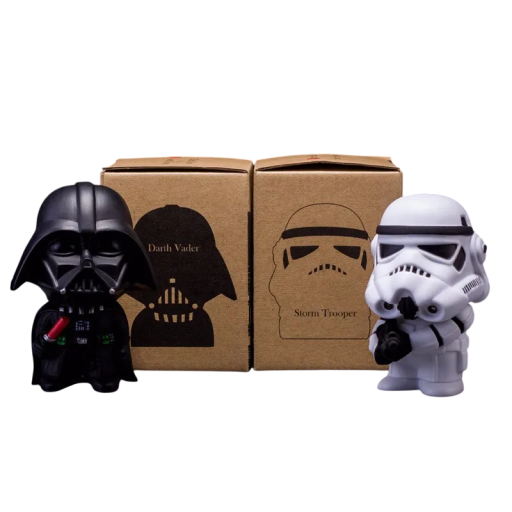Söta Darth Vader och Stormtrooper figurer Set med 2 actionfigurer Dekoration Barns samlarfigur Originalgåva